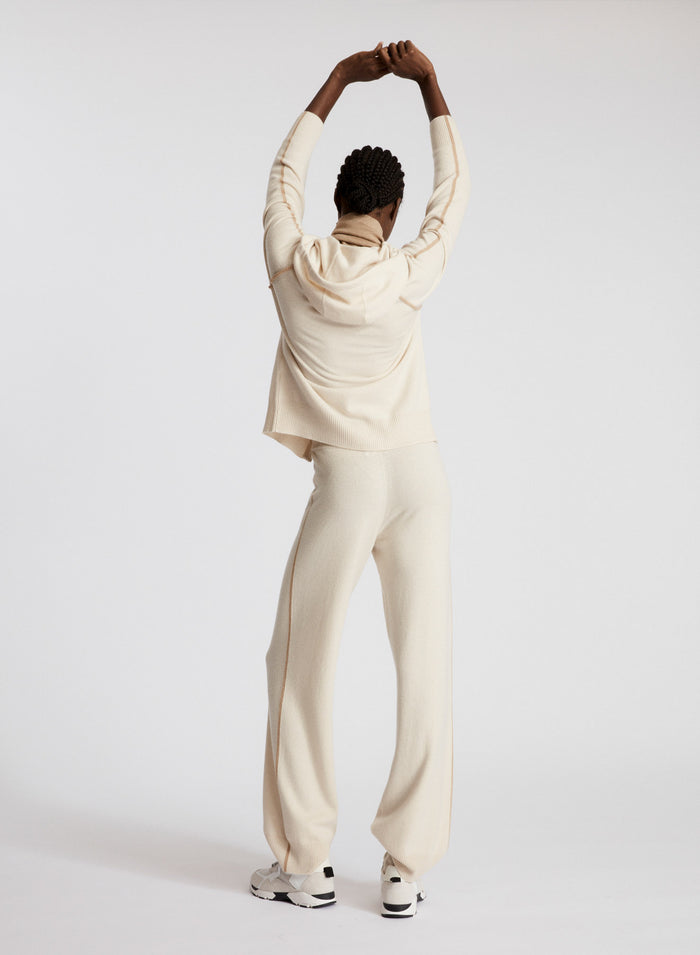 WOOL, SILK AND CASHMERE PANTS