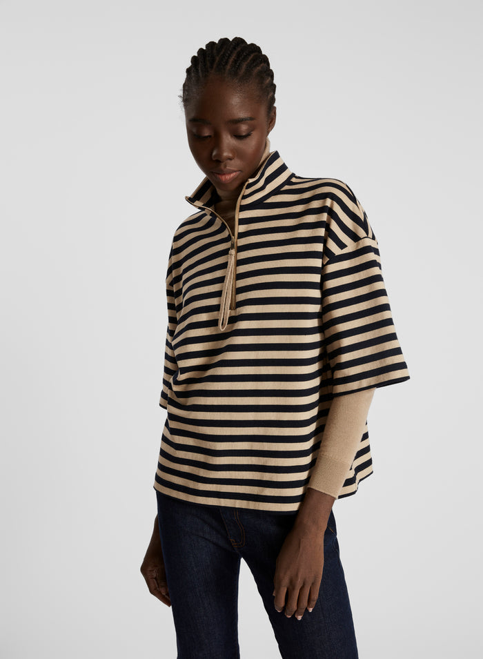 COTTON JERSEY STRIPED T-SHIRT