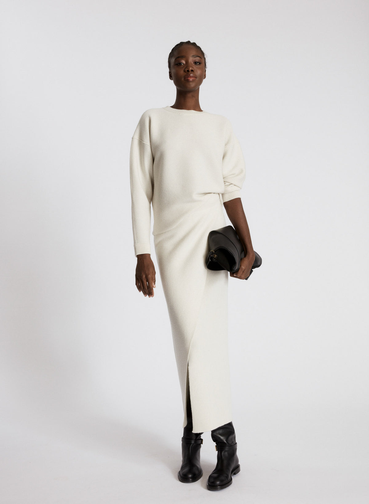 WOOL, SILK AND CASHMERE SWEATER