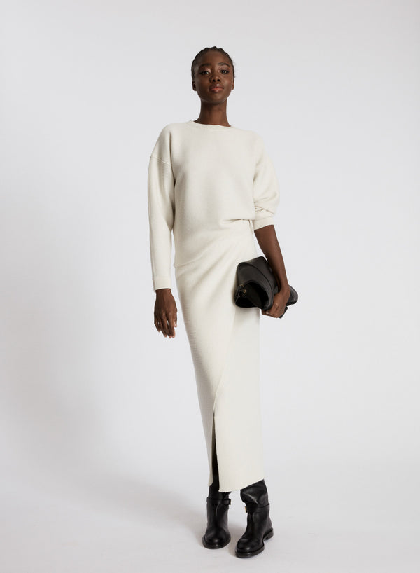 WOOL, SILK AND CASHMERE SWEATER