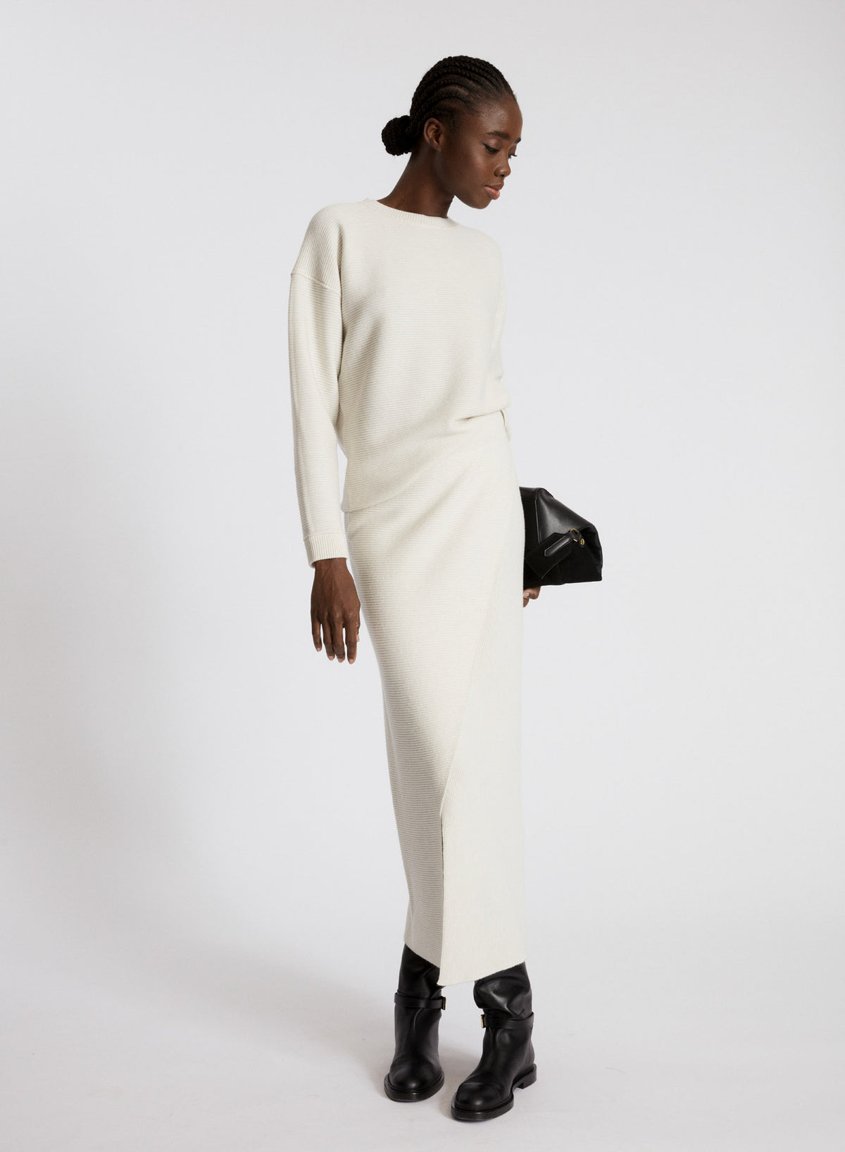 WOOL, SILK AND CASHMERE SWEATER