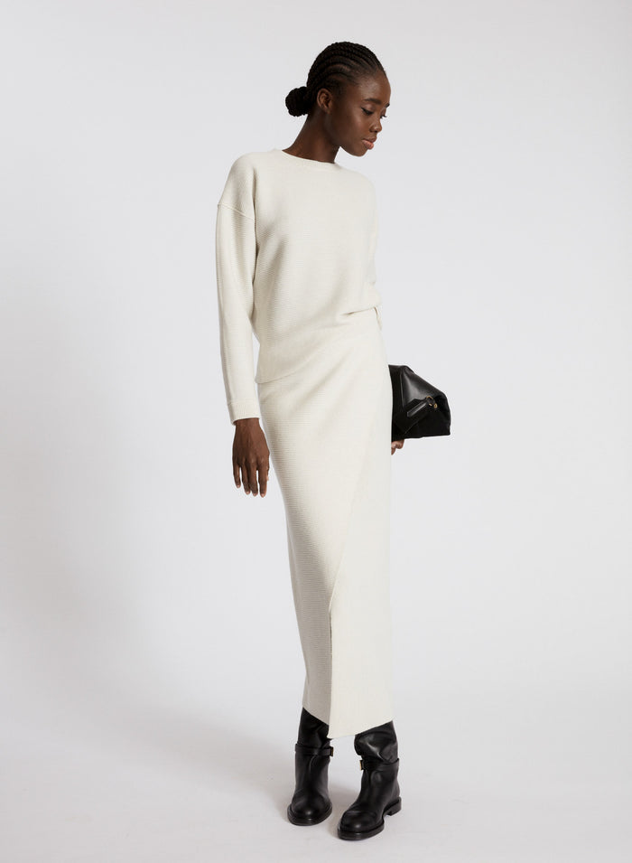 WOOL, SILK AND CASHMERE SWEATER