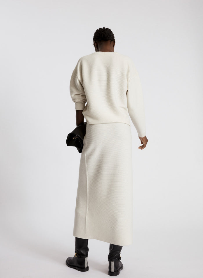 WOOL, SILK AND CASHMERE SWEATER