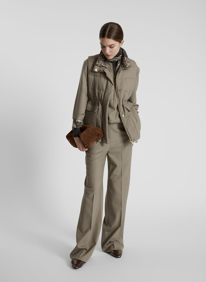 WATERPROOF TECHNICAL WOOL PADDED VEST