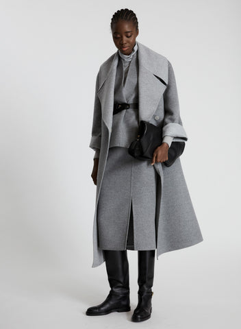 CAPPOTTO IN DOUBLE DI LANA E ANGORA