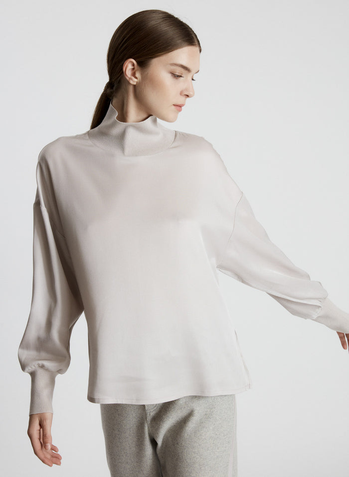 SILK TWILL BLOUSE