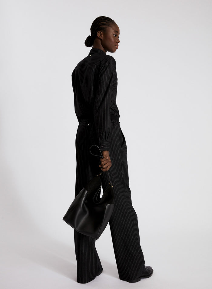 PINSTRIPE LIGHTWEIGHT WOOL SHIRT