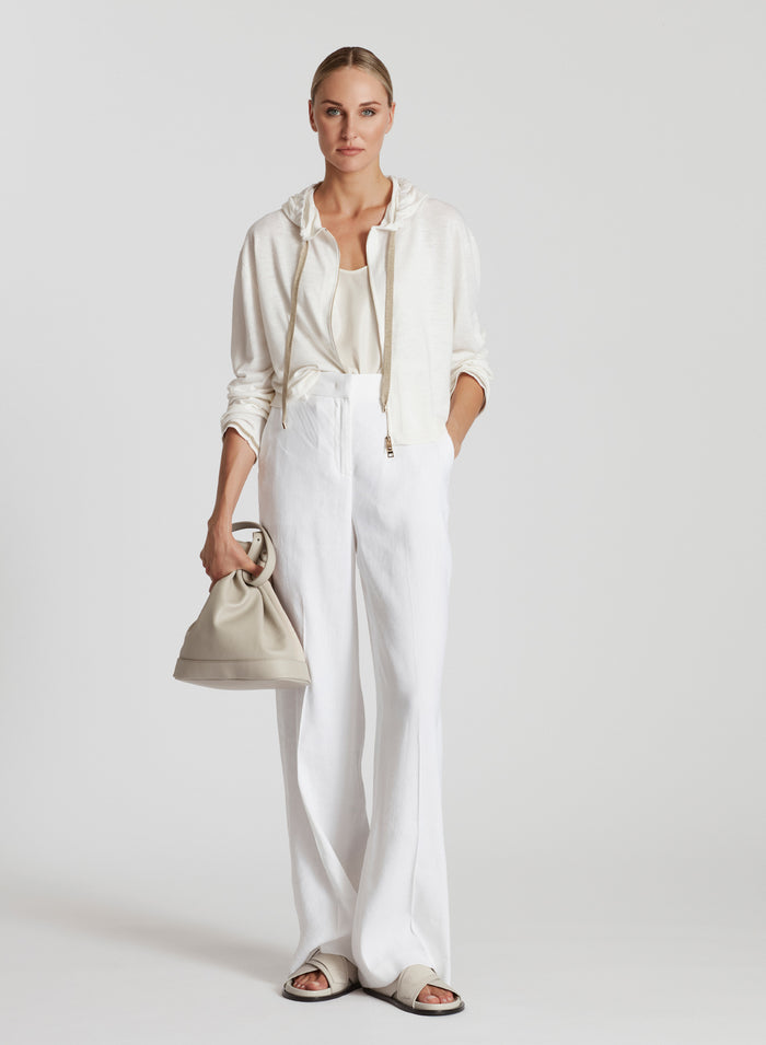 PANTALONI SARTORIALI IN MISTO LINO