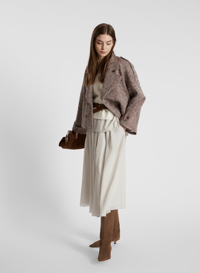 WOOL TEXUTURED CABAN