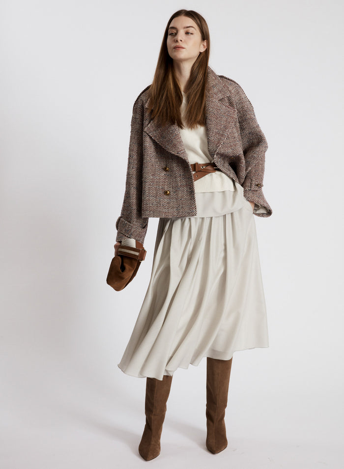 WOOL TEXUTURED CABAN
