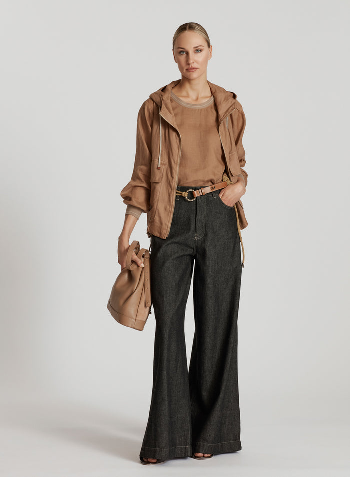 BOMBER IN RAMIE CON CAPPUCCIO