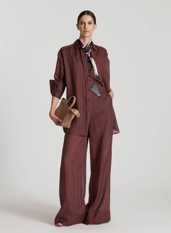 MAXI CAMICIA IN RAMIE