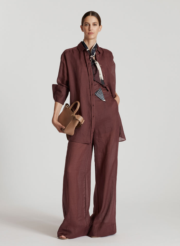 MAXI CAMICIA IN RAMIE