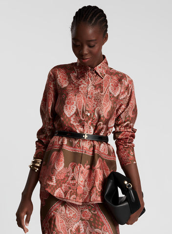 CAMICIA IN SETA STAMPATA