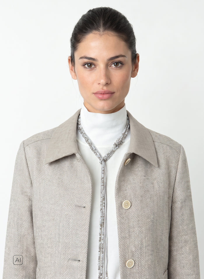 BLUSA IN TWILL DI MISTO SETA