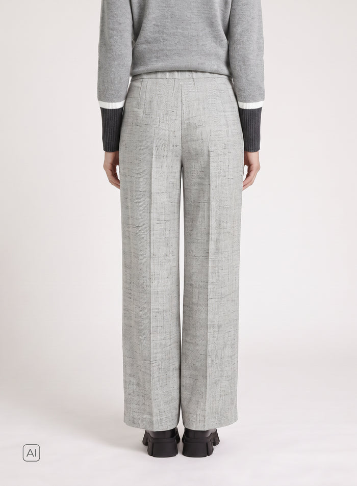PANTALONI SARTORIALI IN LANA, ALPACA E LINO