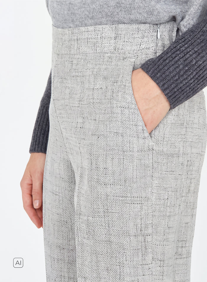 PANTALONI SARTORIALI IN LANA, ALPACA E LINO