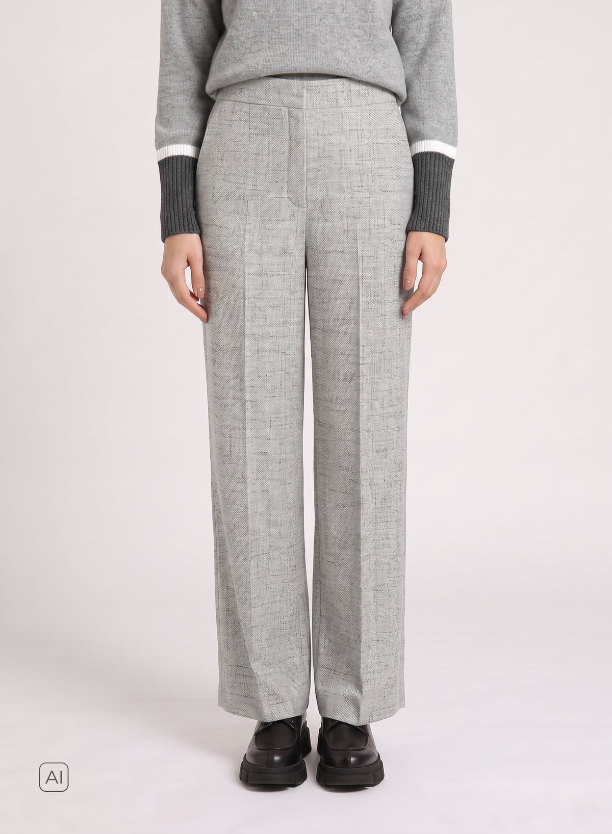 PANTALONI SARTORIALI IN LANA, ALPACA E LINO