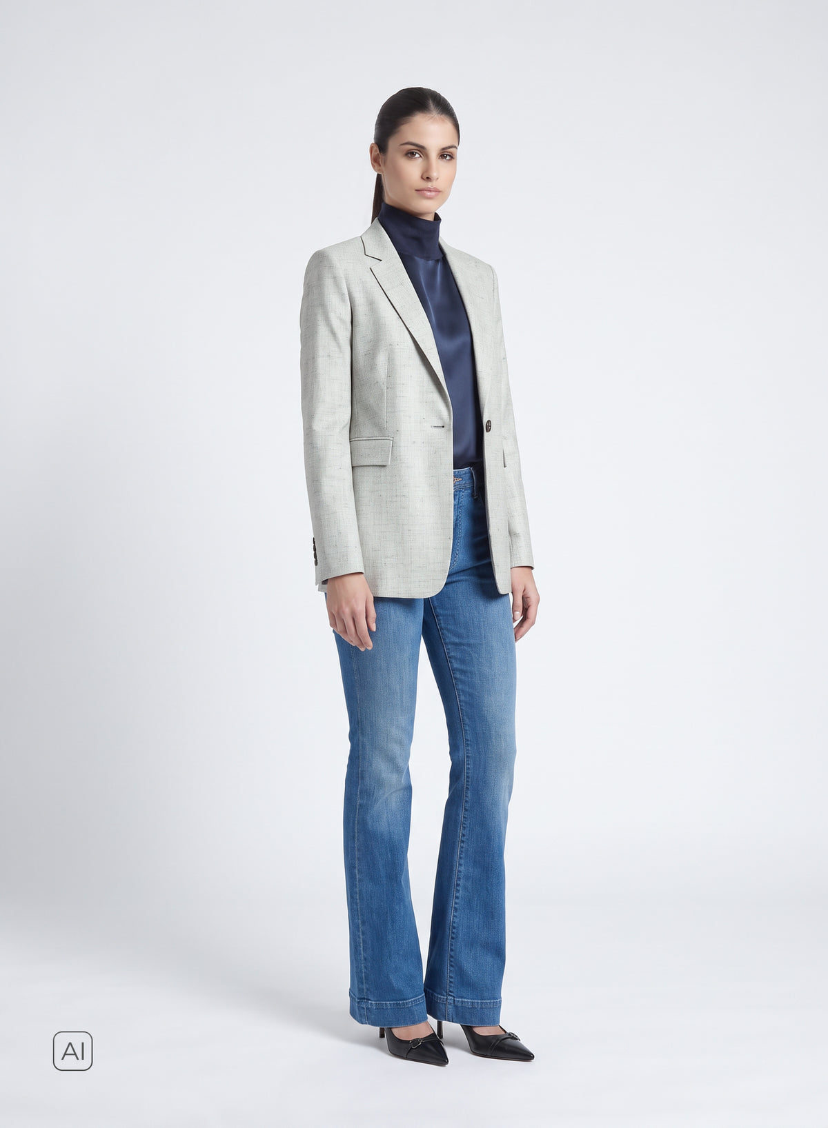 JEANS A VITA MEDIA CON GAMBA FLARE