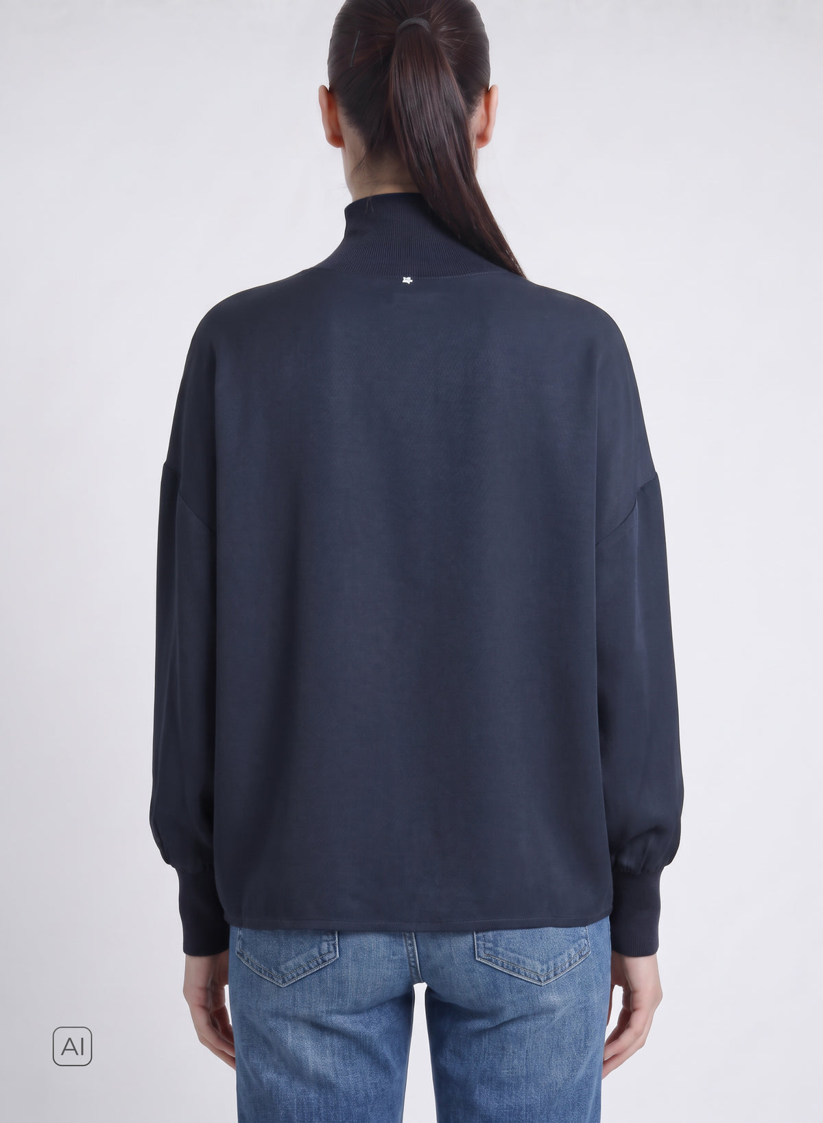 BLUSA IN TWILL DI MISTO SETA