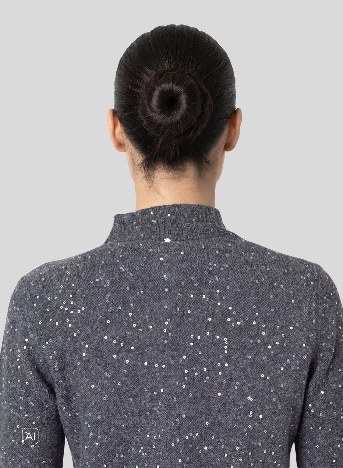 DOLCEVITA REVERSIBILE IN LANA, SETA E CASHMERE CON PAILLETTES