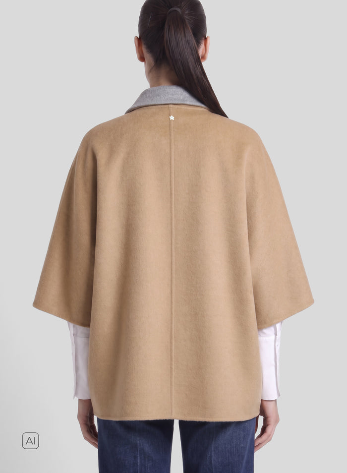 VIRGIN WOOL AND ANGORA DOUBLE PEACOAT