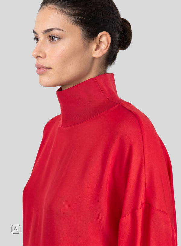 BLUSA IN TWILL DI MISTO SETA