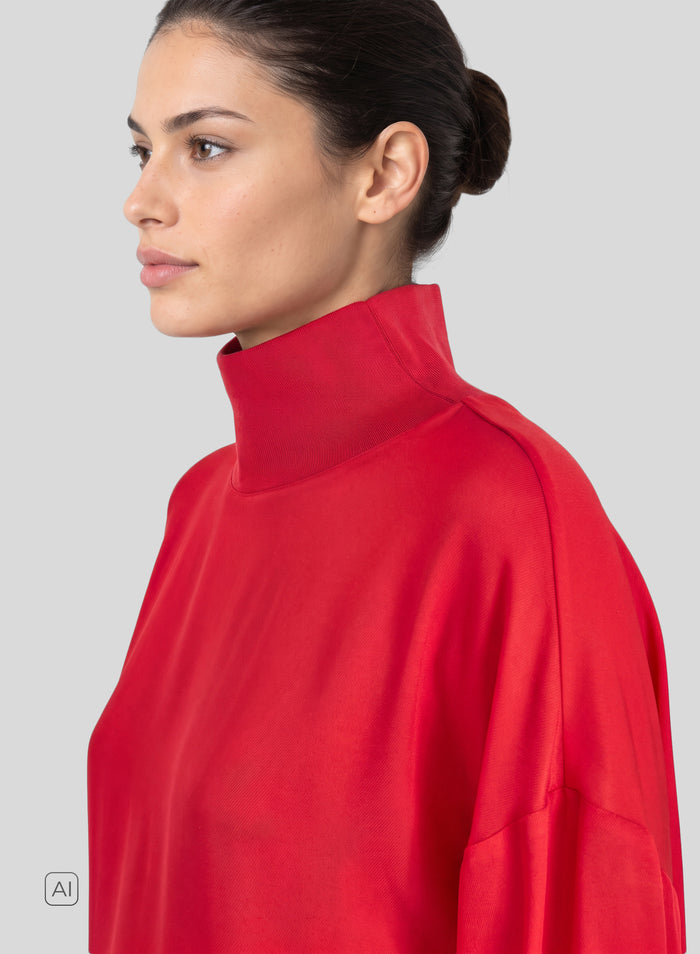 BLUSA IN TWILL DI MISTO SETA