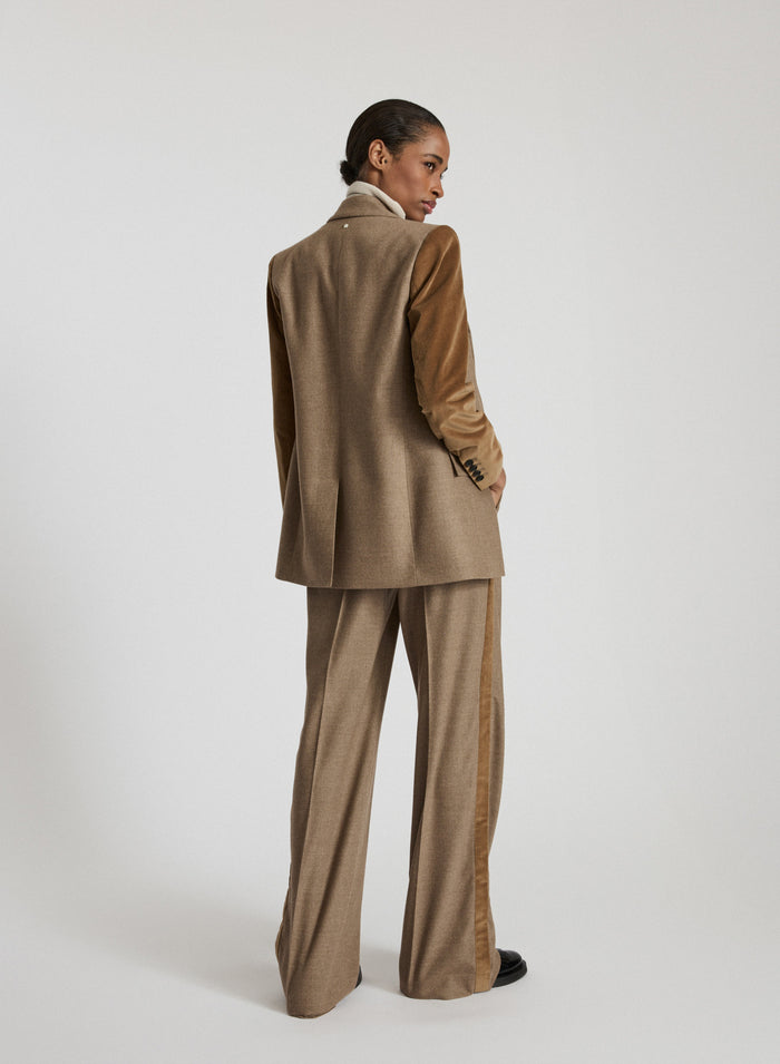 STRETCH FLANNEL TAILORED PANTS