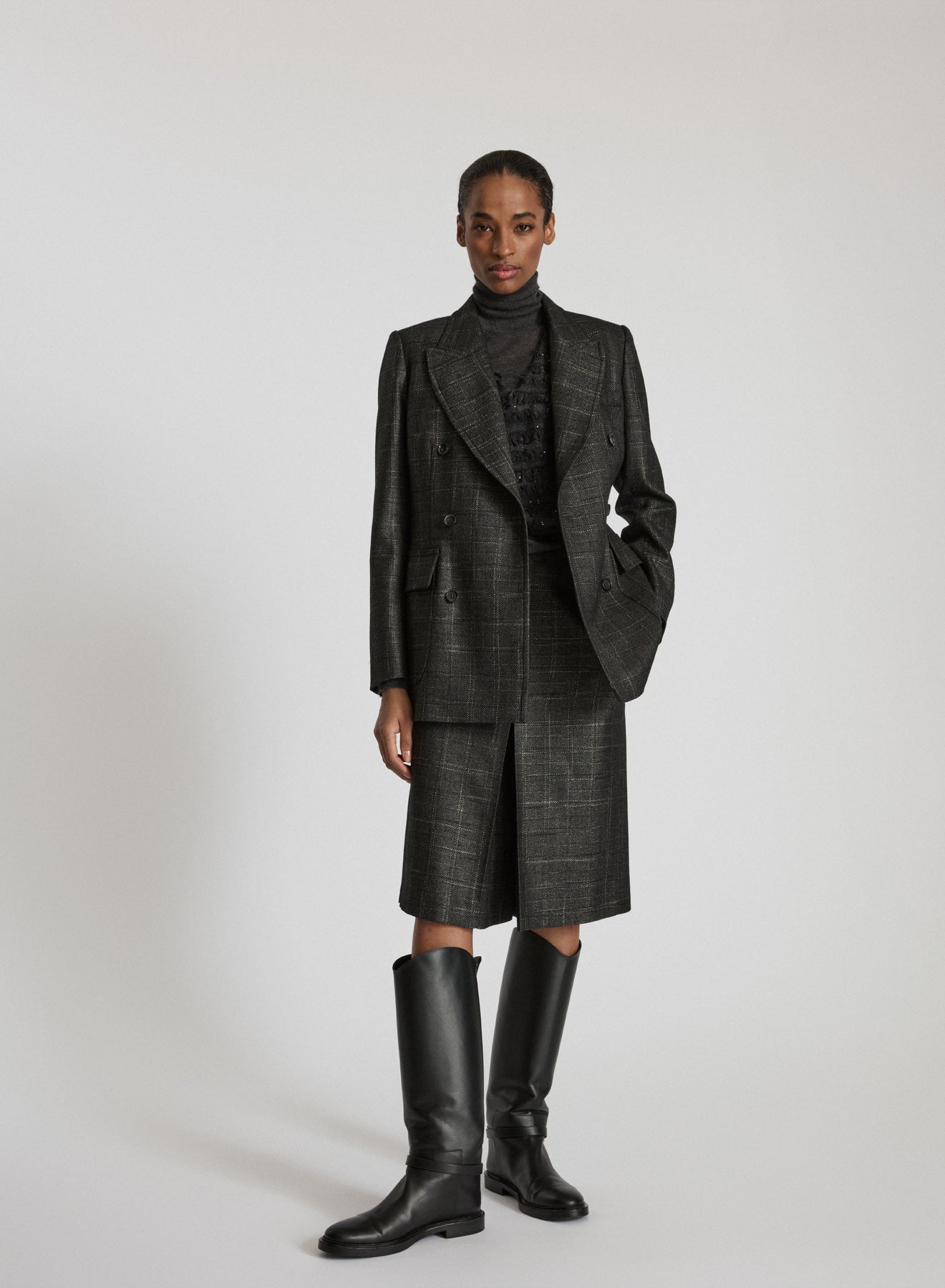 GILET CON FRANGE IN MAGLIA DI LANA E PAILLETTES