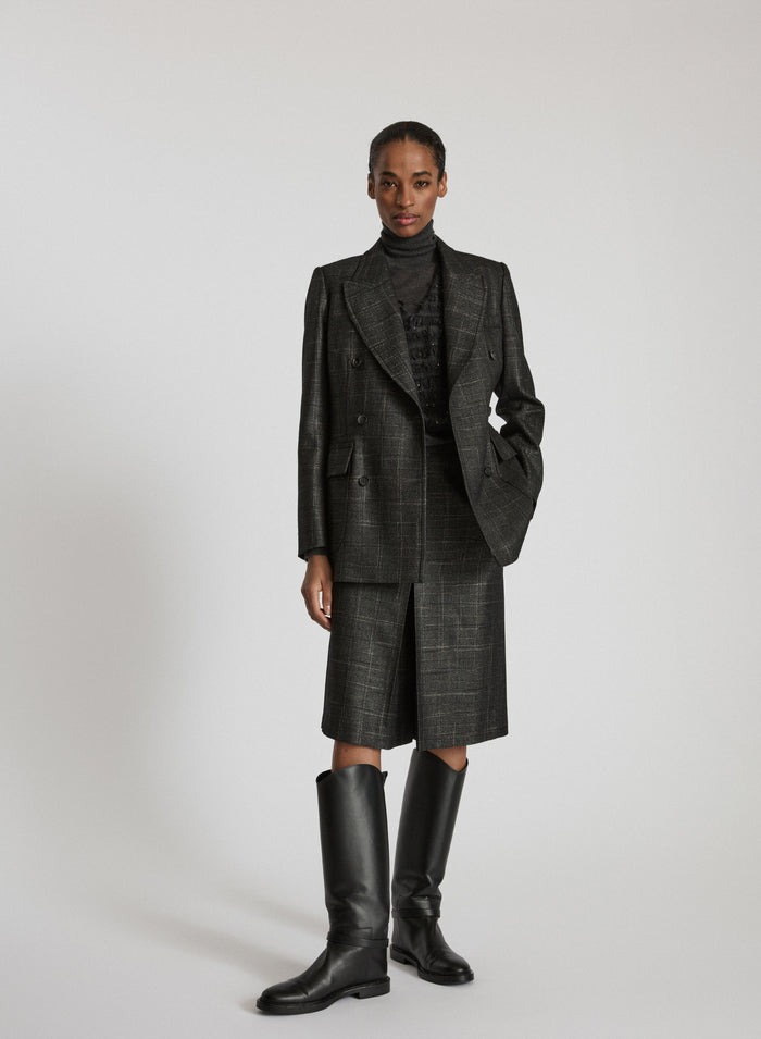 GILET CON FRANGE IN MAGLIA DI LANA E PAILLETTES