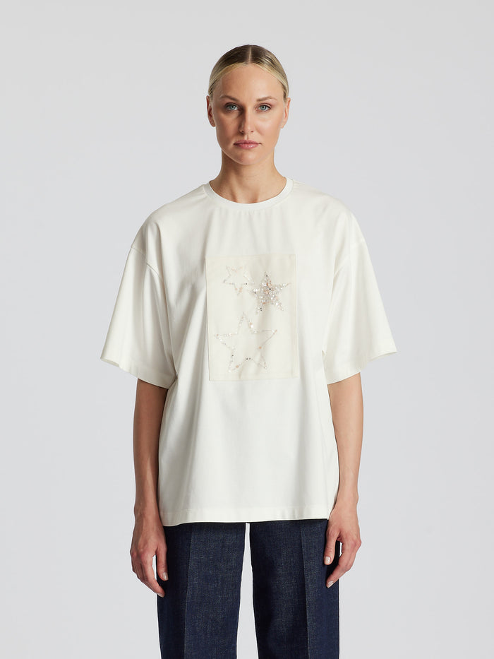 EMBROIDERED COTTON T-SHIRT