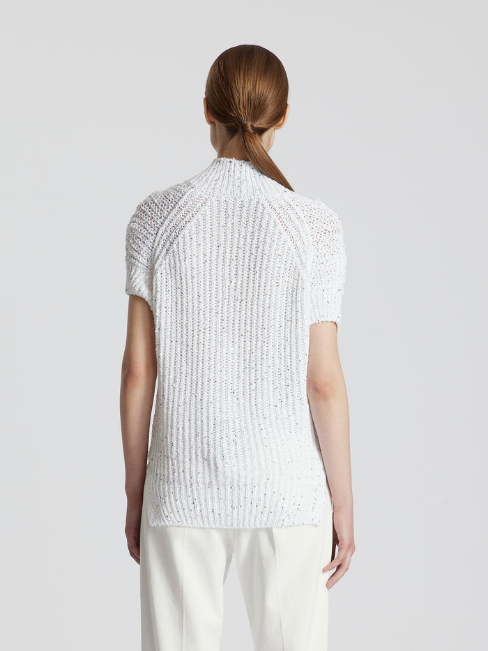 GILET IN COTONE CON PAILLETTES