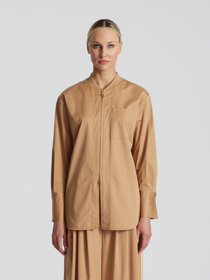 POPLIN STRETCH COTTON SHIRT