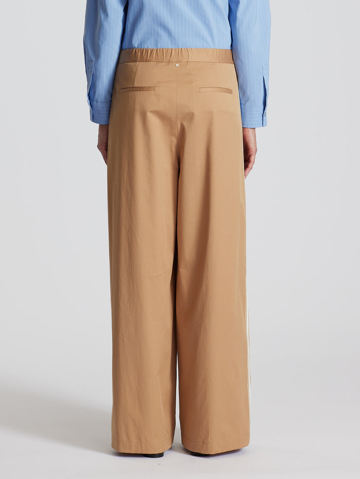 POPLIN STRETCH COTTON PANTS