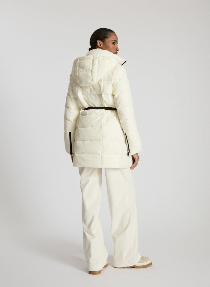 TECHNICAL CHIFFON AND VELVET PADDED JACKET