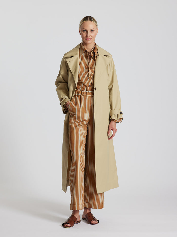 TECNHICAL COTTON GABARDINE TRENCH