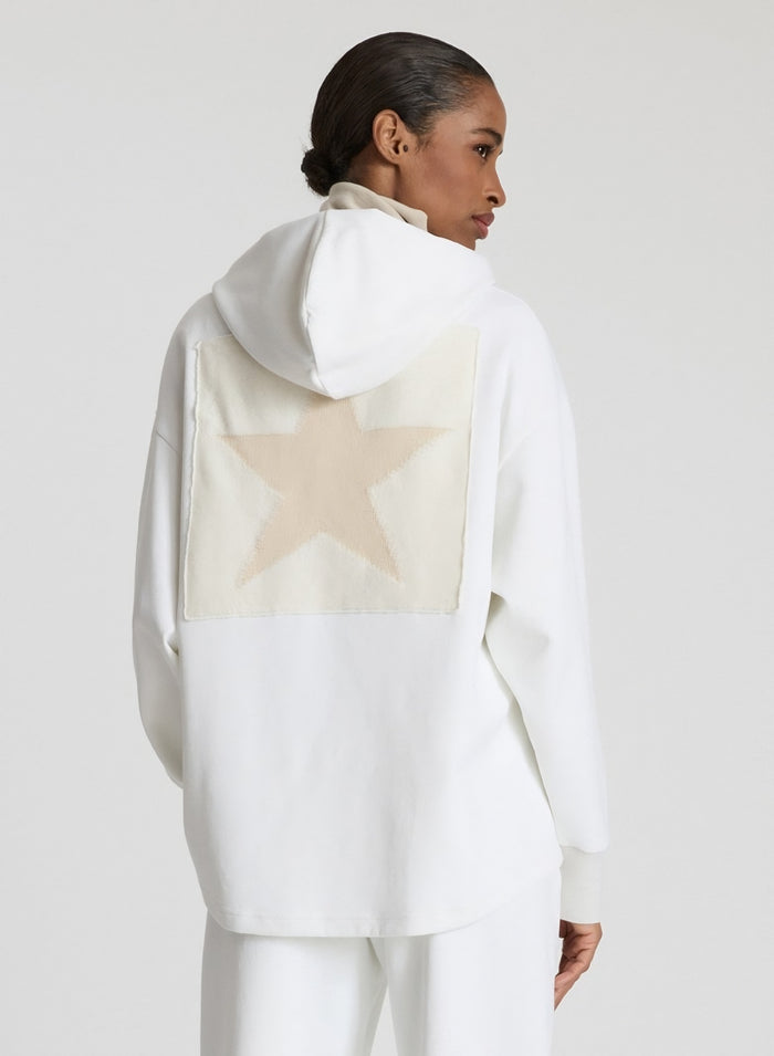 FELPA OVERSIZE IN MISTO COTONE CON CAPPUCCIO
