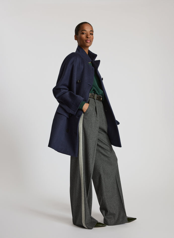 VIRGIN WOOL AND ANGORA DOUBLE OVERISEZE COAT