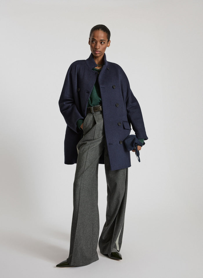 VIRGIN WOOL AND ANGORA DOUBLE OVERISEZE COAT