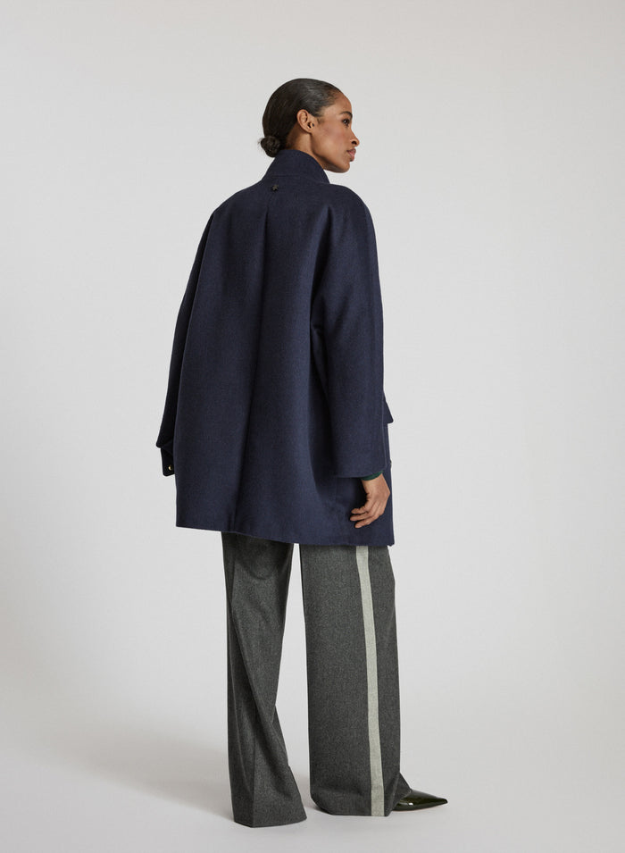 VIRGIN WOOL AND ANGORA DOUBLE OVERISEZE COAT