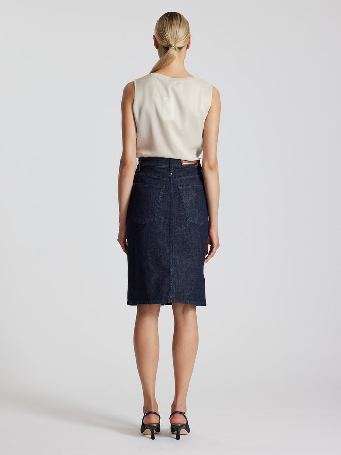 DENIM PENCIL SKIRT