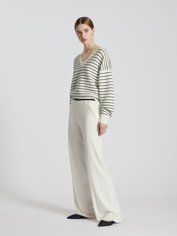 MAGLIA IN SETA E COTONE CON MICRO PAILLETTES