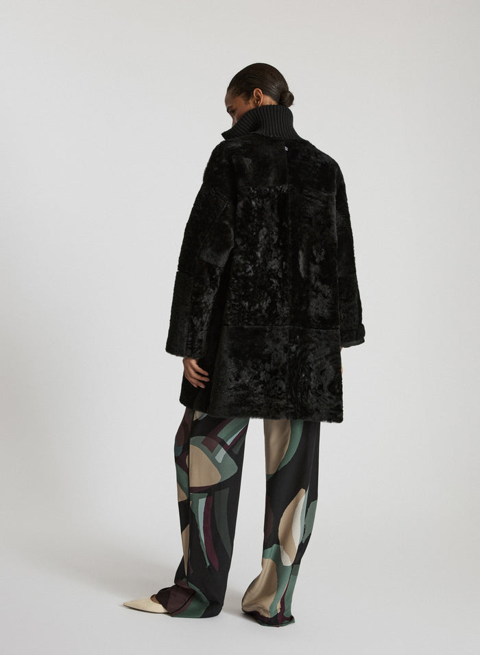 CAPPOTTO LUNGO REVERSIBILE IN MONTONE