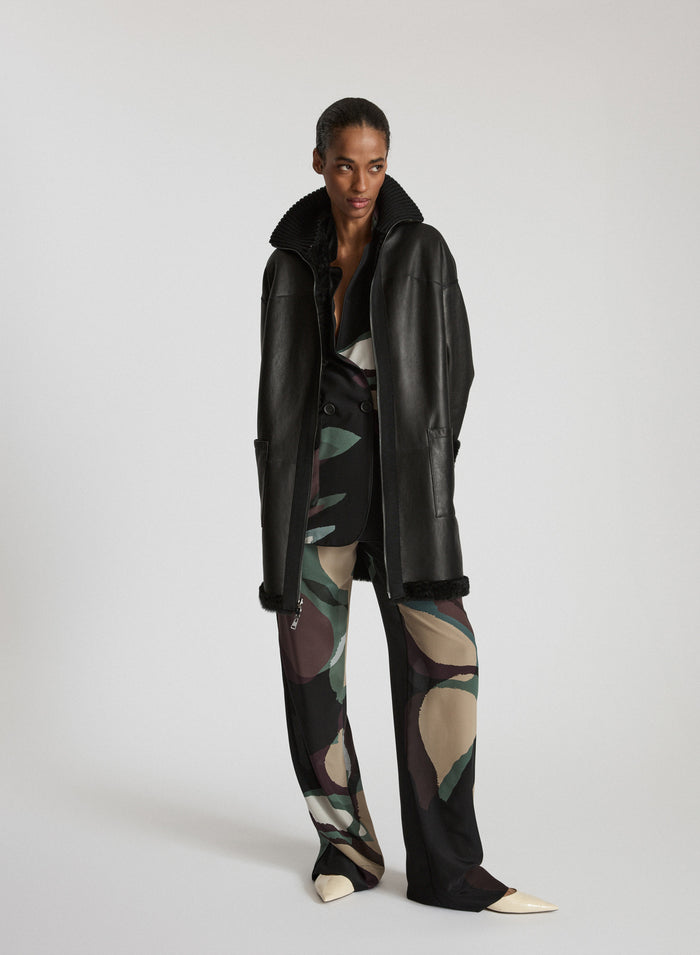 CAPPOTTO LUNGO REVERSIBILE IN MONTONE