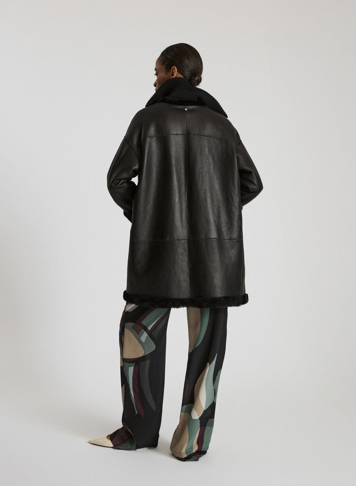 SHEEPSKIN REVERSIBLE LONG COAT