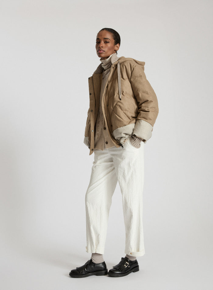 WATER-REPELLANT FLANNEL PADDED JACKET