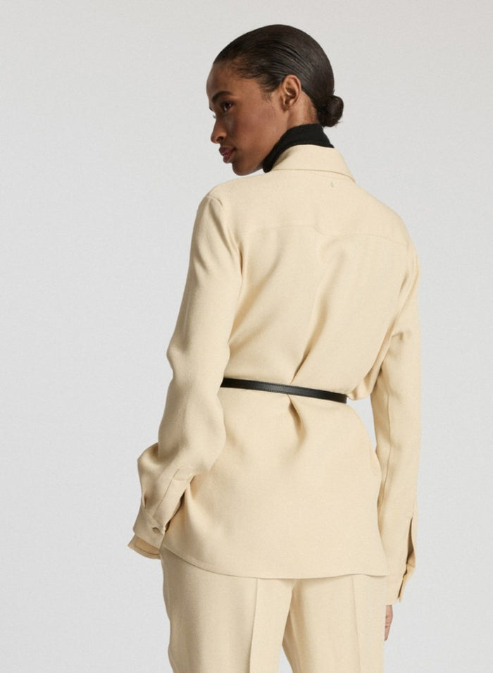 VISCOSE CADY SABLE OVERSIZE SHIRT