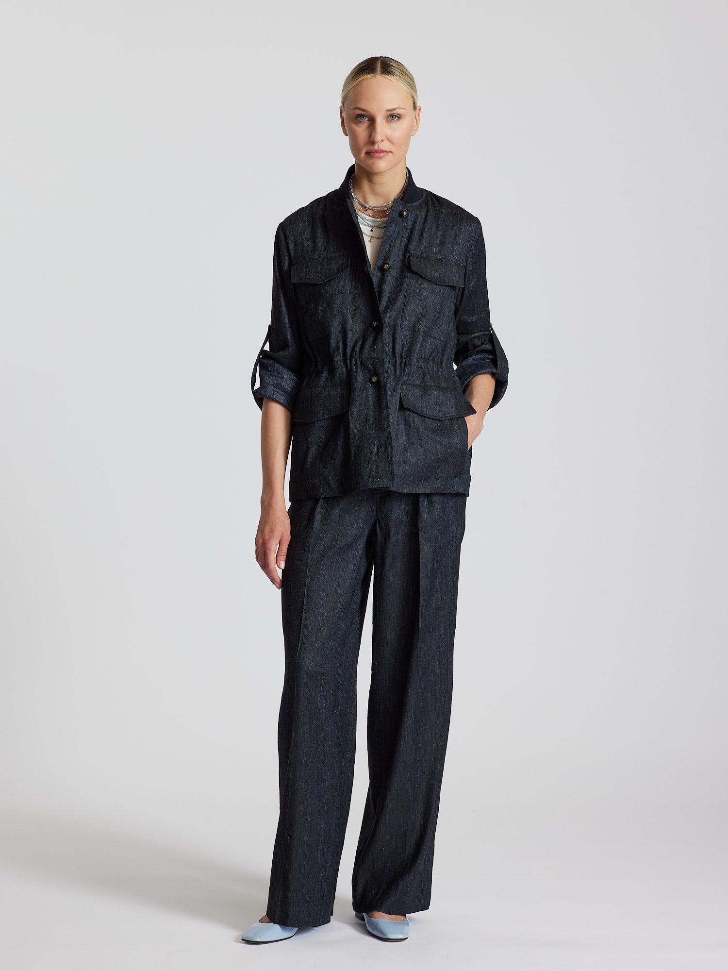 LINEN BLEND PANTS