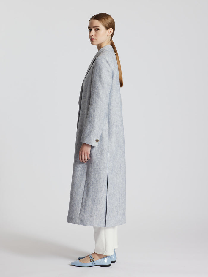 LINEN BLEND COAT